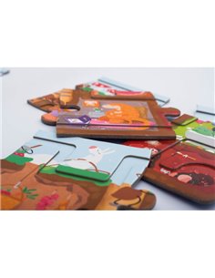 MierEdu Kreativt magnetisk puslespil - Underground houses 2