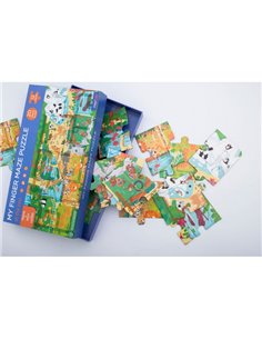 MierEdu Kreativt magnetisk puslespil - At the Zoo 2