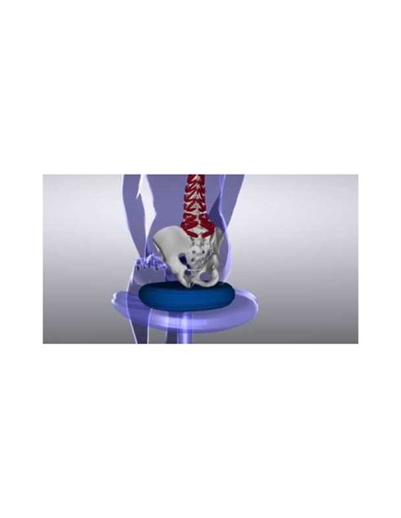 Praktisk lilla siddepude med skridsikkert design – Skabt til ergonomisk støtte ved skrivebordet eller i skolen.